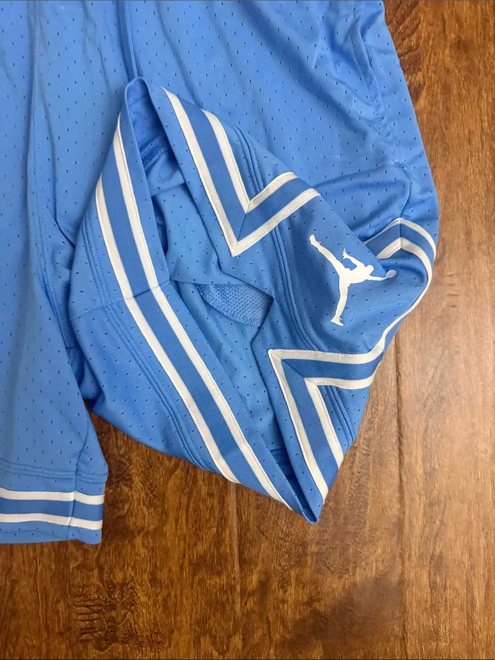 Jordan Light Blue Basketball Shorts with White Trim